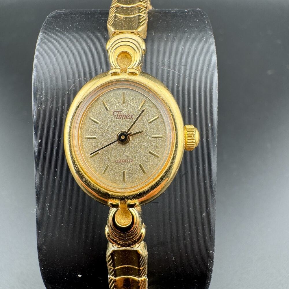 Vintage Timex Ladies Gold-Tone Watch, Quartz, Base Metal